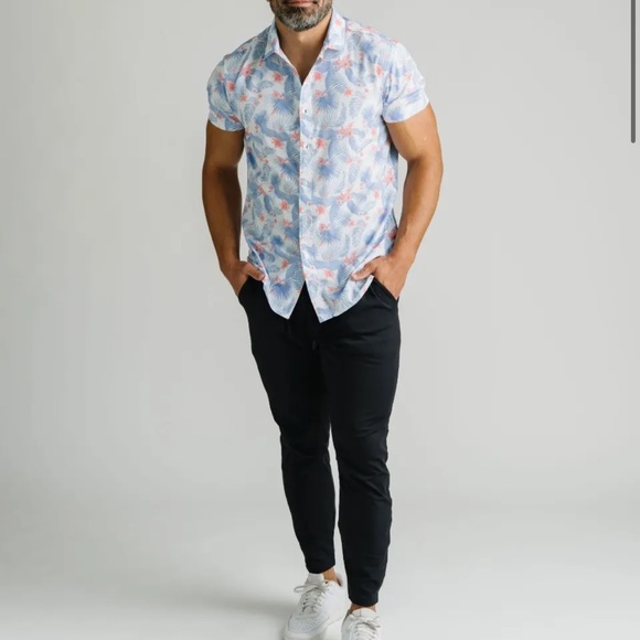 Men's ZYIA Hibiscus Prospect Buttondown Shirt-XL - Picture 3 of 11